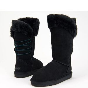 Lamo Water Resistant Suede Tall Winter Boots Celeste A548954 Black